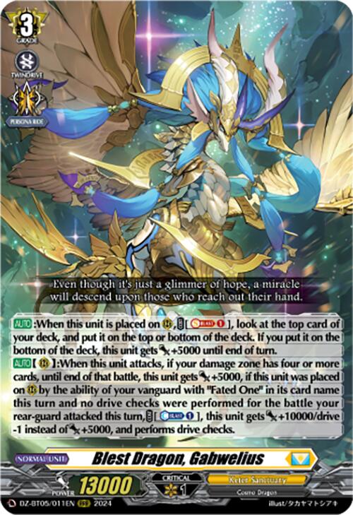 Blest Dragon, Gabwelius (DZ-BT05/011EN) [Omniscient Awakening] - PCA Designer Toys