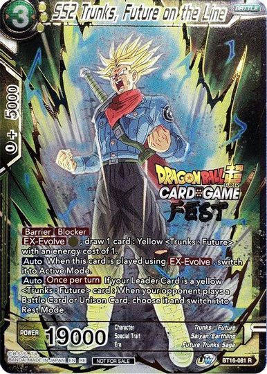 SS2 Trunks, Future on the Line (Card Game Fest 2022) (BT16-081) [Tournament Promotion Cards] - PCA Designer Toys