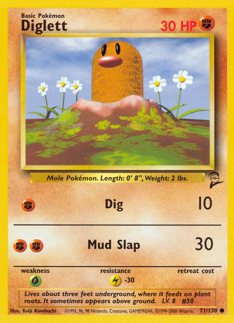 Diglett (71/130) [Base Set 2] - PCA Designer Toys
