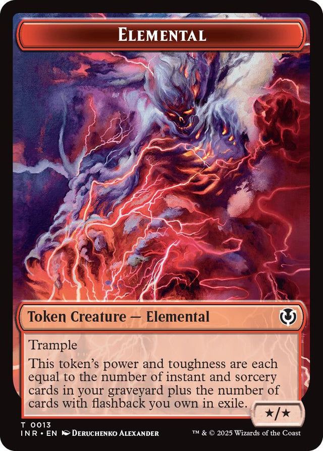 Elemental // Human (0014) Double-Sided Token [Innistrad Remastered Tokens] - PCA Designer Toys