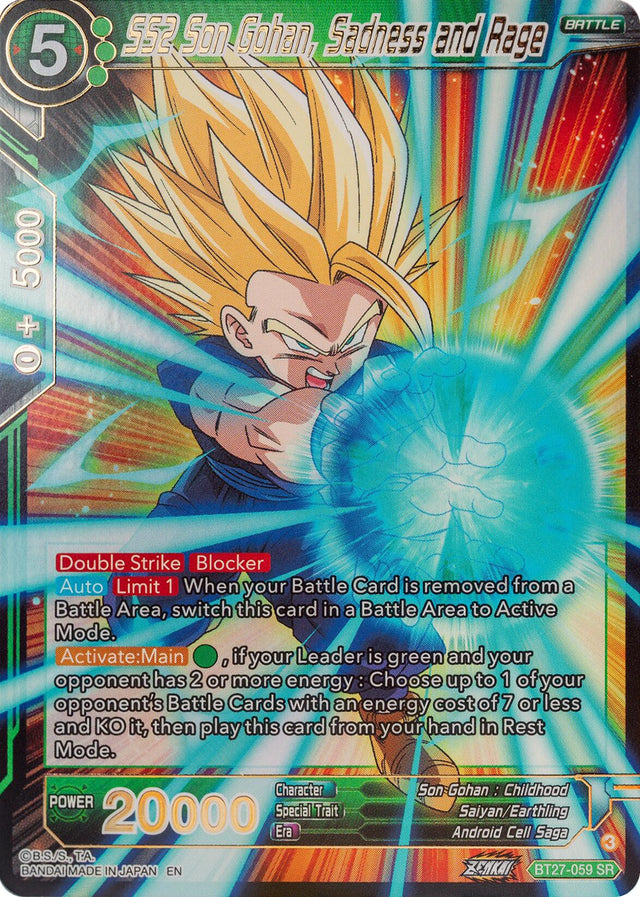 SS2 Son Gohan, Sadness and Rage (BT27-059) [History of Z] - PCA Designer Toys