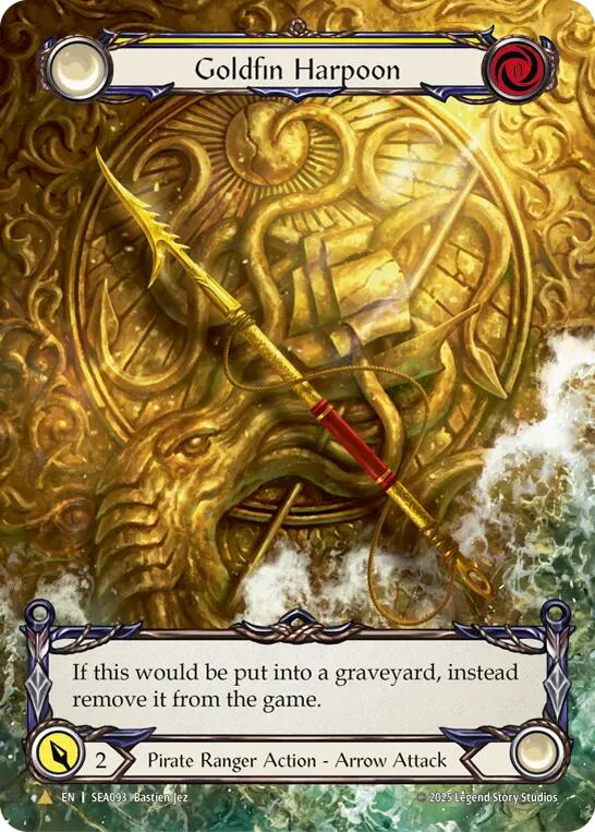 Goldfin Harpoon (Marvel) (Golden) [SEA093] (High Seas)  Cold Foil - PCA Designer Toys