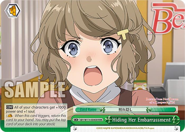 Hiding Her Embarrassment (SBY/W114-E045R RRR) [Rascal Does Not Dream Series]