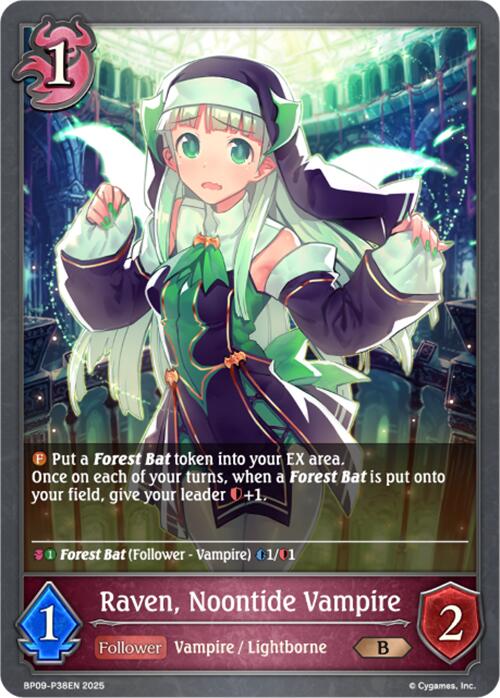 Raven, Noontide Vampire - P38EN (Foil) (BP09-P38EN) [Duet of Dawn and Dusk]