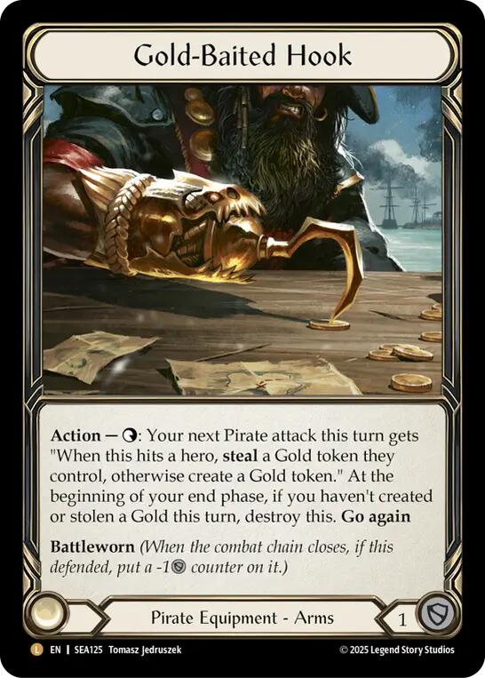 Gold-Baited Hook (Cold Foil) [SEA125] (High Seas)  Cold Foil - PCA Designer Toys