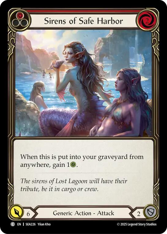 Sirens of Safe Harbor (Red) [SEA226] (High Seas)  Rainbow Foil - PCA Designer Toys