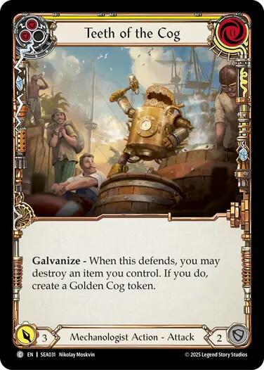 Teeth of the Cog (Yellow) [SEA031] (High Seas) - PCA Designer Toys