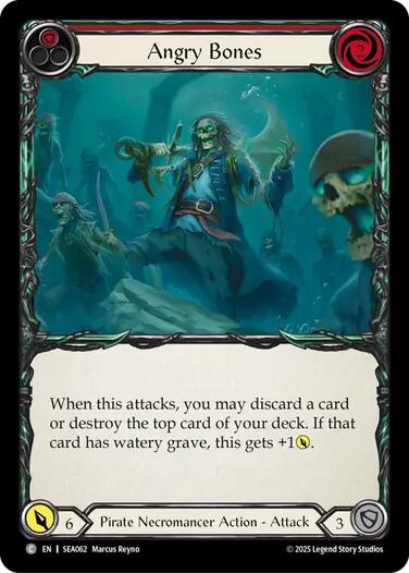 Angry Bones (Red) [SEA062] (High Seas)  Rainbow Foil - PCA Designer Toys