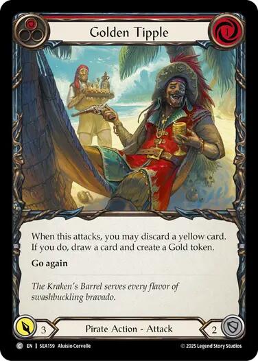Golden Tipple (Red) [SEA159] (High Seas) - PCA Designer Toys