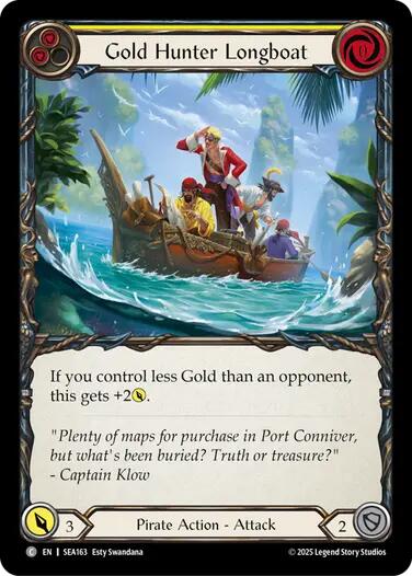 Gold Hunter Longboat [SEA163] (High Seas)  Rainbow Foil - PCA Designer Toys