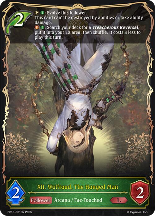 XII. Wolfraud, The Hanged Man (BP10-001EN) [Gods of the Arcana]