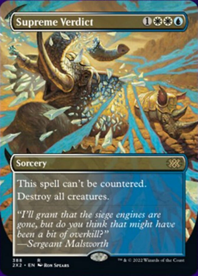 Supreme Verdict (Borderless Alternate Art) [Double Masters 2022] - PCA Designer Toys