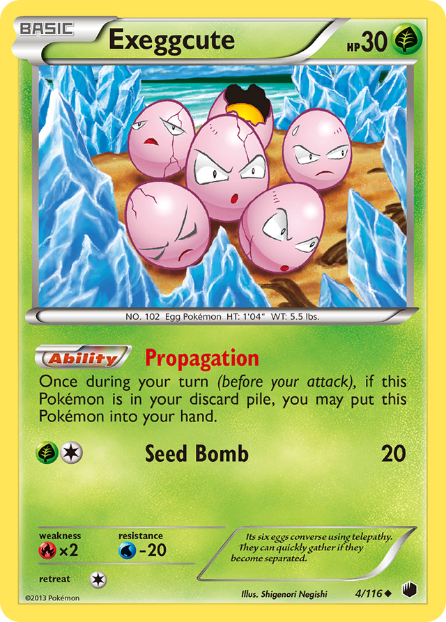 Exeggcute (4/116) [Black & White: Plasma Freeze] - PCA Designer Toys