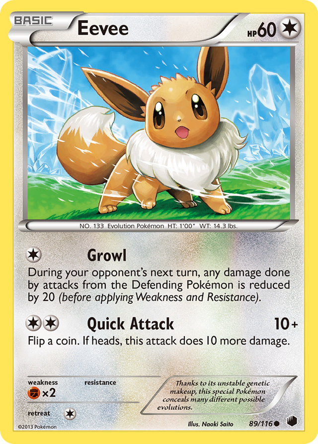 Eevee (89/116) [Black & White: Plasma Freeze] - PCA Designer Toys