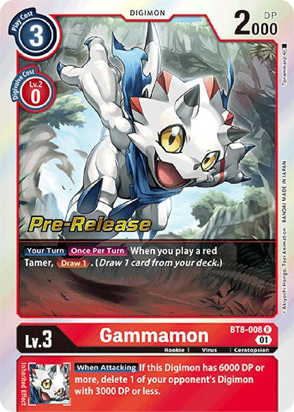 Gammamon [BT8-008] [New Awakening Pre-Release Cards] - PCA Designer Toys