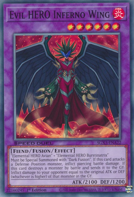 Evil HERO Inferno Wing [SGX3-ENA22] Common