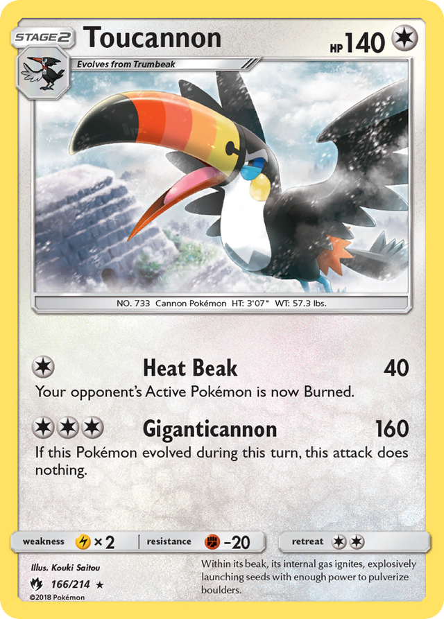 Toucannon (166/214) [Sun & Moon: Lost Thunder] - PCA Designer Toys