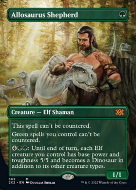 Allosaurus Shepherd (Borderless Alternate Art) [Double Masters 2022] - PCA Designer Toys