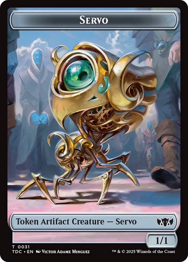 Servo // Warrior Double-Sided Token [Tarkir: Dragonstorm Commander Tokens] - PCA Designer Toys