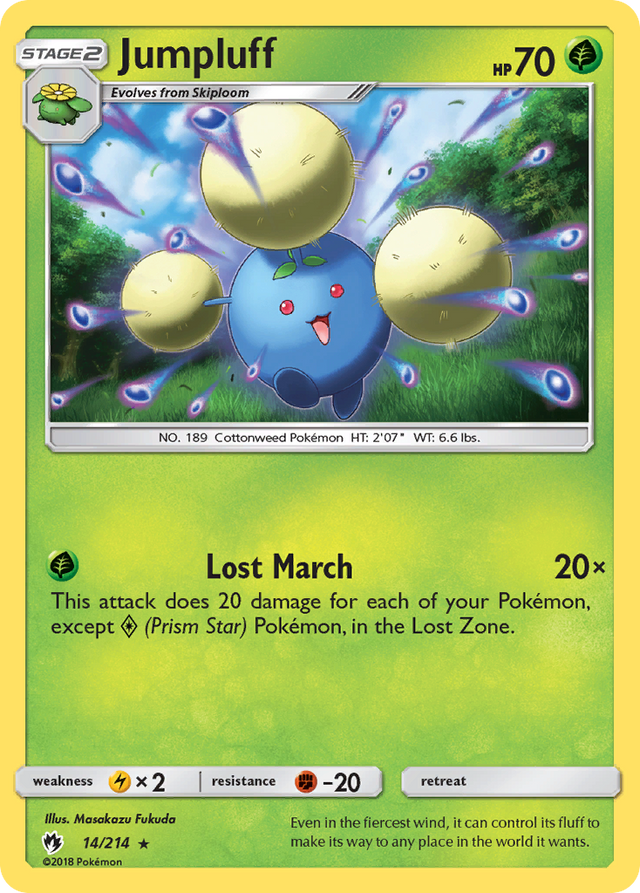 Jumpluff (14/214) [Sun & Moon: Lost Thunder] - PCA Designer Toys