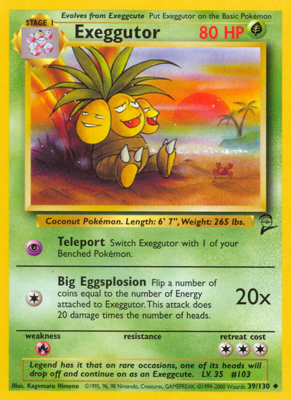 Exeggutor (39/130) [Base Set 2] - PCA Designer Toys