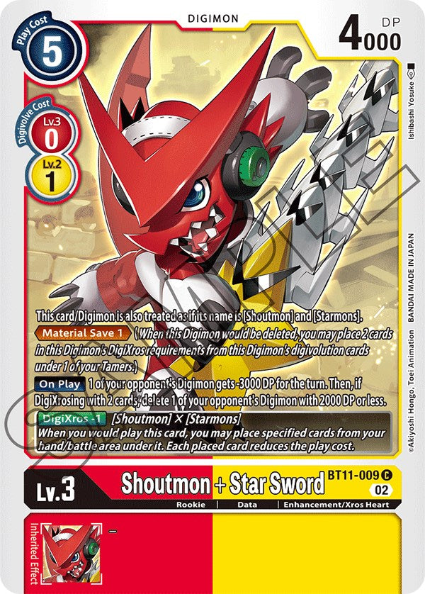 Shoutmon + Star Sword [BT11-009] [Dimensional Phase] - PCA Designer Toys