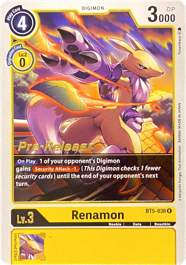Renamon [BT5-036] [Battle of Omni Pre-Release Promos] - PCA Designer Toys