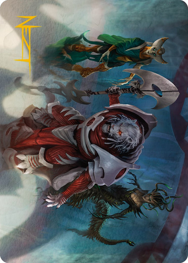 Norn's Decree Art Card (Gold-Stamped Signature) [Phyrexia: All Will Be One Art Series] - PCA Designer Toys