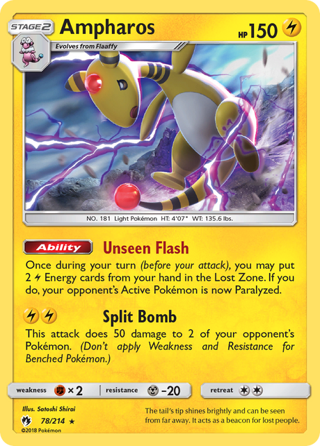 Ampharos (78/214) [Sun & Moon: Lost Thunder] - PCA Designer Toys