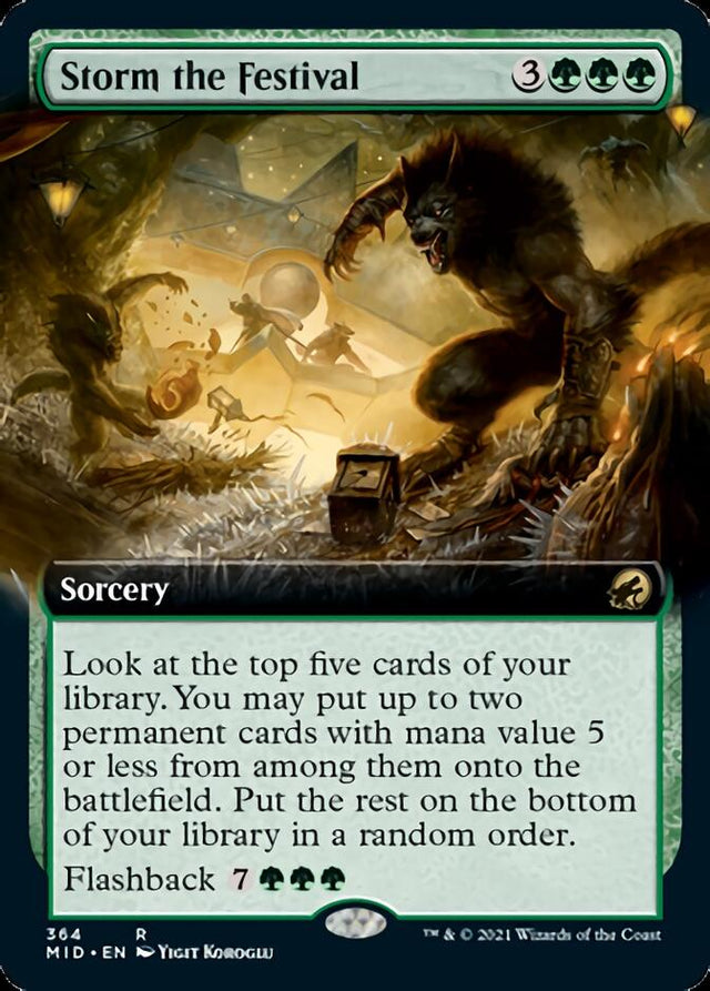 Storm the Festival (Extended Art) [Innistrad: Midnight Hunt] - PCA Designer Toys