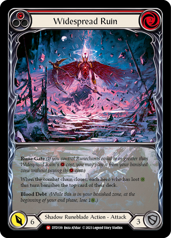 Widespread Ruin (Extended Art) [DTD139] (Dusk Till Dawn)  Rainbow Foil - PCA Designer Toys