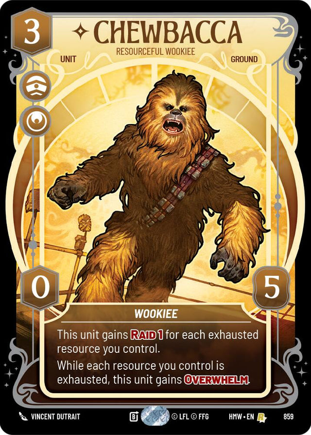 Chewbacca - Resourceful Wookiee (859) (Prestige Foil) (859) [Homeworlds]