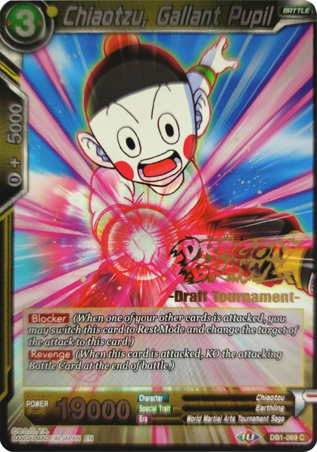 Chiaotzu, Gallant Pupil (Dragon Brawl Draft Tournament Gold Stamped) (DB1-069) [Promotion Cards] - PCA Designer Toys