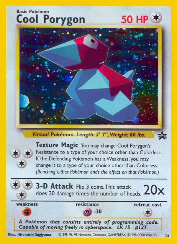 Cool Porygon (15) [Wizards of the Coast: Black Star Promos] - PCA Designer Toys