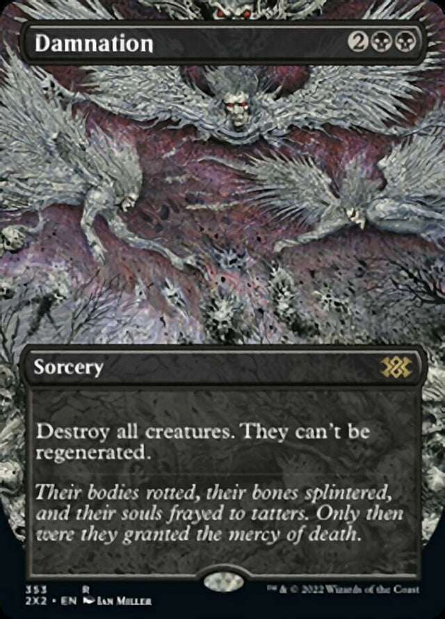Damnation (Borderless Alternate Art) [Double Masters 2022] - PCA Designer Toys