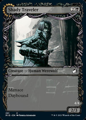 Shady Traveler // Stalking Predator (Showcase Equinox) [Innistrad: Midnight Hunt] - PCA Designer Toys