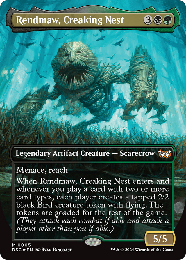 Rendmaw, Creaking Nest (Borderless) [Duskmourn: House of Horror Commander] - PCA Designer Toys