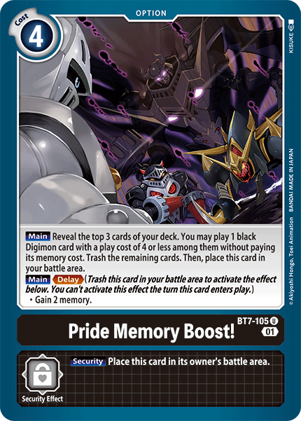 Pride Memory Boost! [BT7-105] [Next Adventure] - PCA Designer Toys