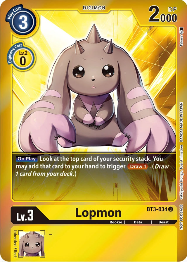 Lopmon [BT3-034] (Event Pack 4) [Release Special Booster Promos] - PCA Designer Toys