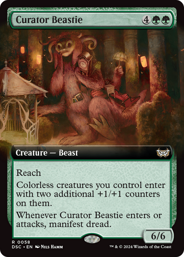 Curator Beastie (Extended Art) [Duskmourn: House of Horror Commander] - PCA Designer Toys