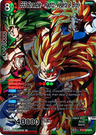 SS3 Scramble - Raditz, Vegeta & Broly (BT7-130) [Assault of the Saiyans] - PCA Designer Toys
