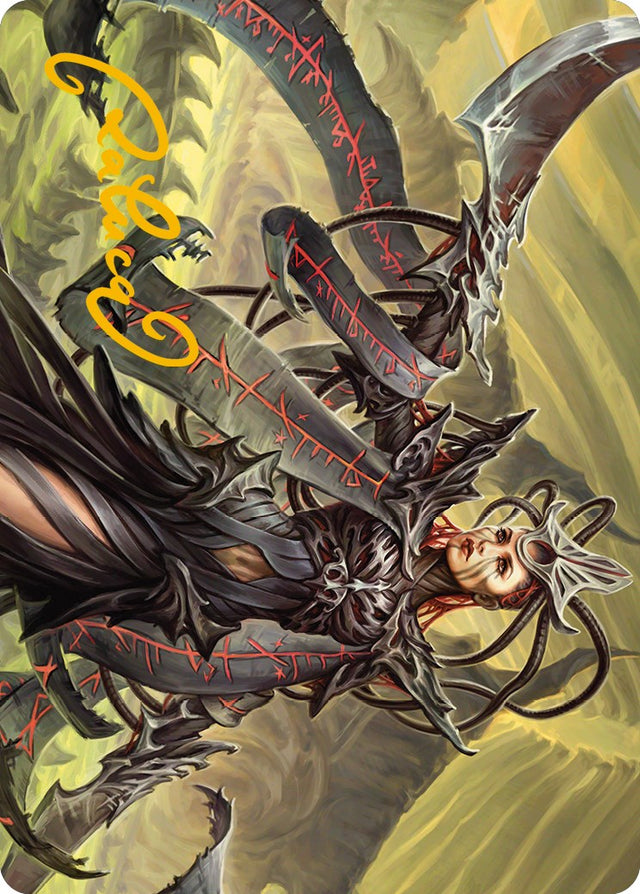 Testament Bearer Art Card (Gold-Stamped Signature) [Phyrexia: All Will Be One Art Series] - PCA Designer Toys