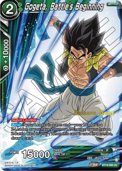 Gogeta, Battle's Beginning (Fighter's Ambition Holiday Pack) (BT19-086) [Tournament Promotion Cards] - PCA Designer Toys
