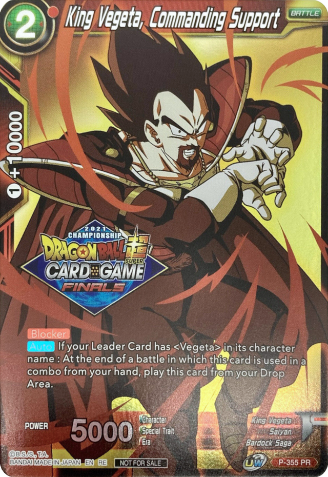 King Vegeta, Commanding Support (Championship Pack 2021 Vault Set) (P-355) [Tournament Promotion Cards] - PCA Designer Toys