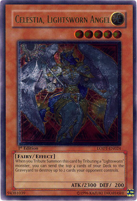 Celestia, Lightsworn Angel [LODT-EN024] Ultimate Rare - PCA Designer Toys