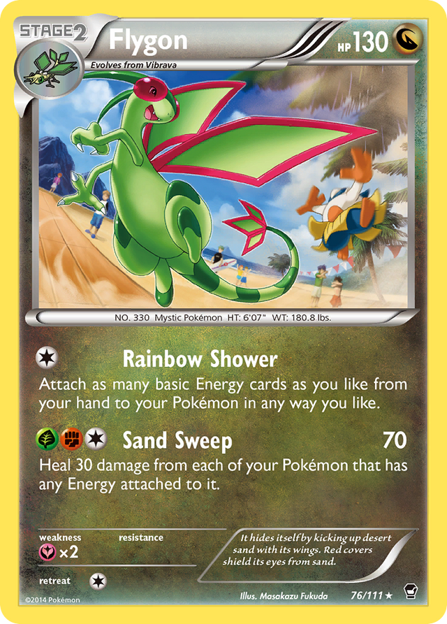 Flygon (76/111) [XY: Furious Fists] - PCA Designer Toys