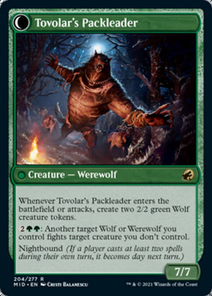 Tovolar's Huntmaster // Tovolar's Packleader [Innistrad: Midnight Hunt] - PCA Designer Toys
