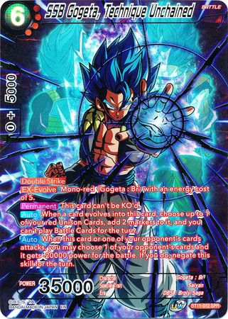 SSB Gogeta, Technique Unchained (SPR) (BT11-012) [Vermilion Bloodline] - PCA Designer Toys