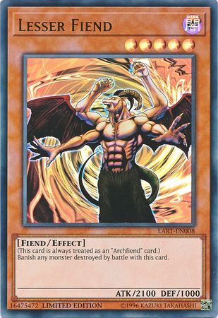 Lesser Fiend [LART-EN008] Ultra Rare - PCA Designer Toys
