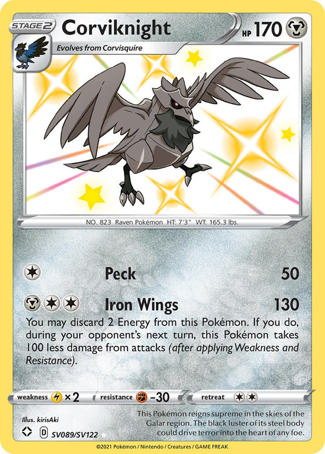 Corviknight (SV089/SV122) [Sword & Shield: Shining Fates] - PCA Designer Toys